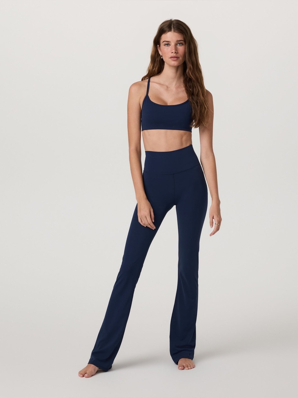 NWT Vuori AllTheFeels Slim Flare in Blue Coast, size S